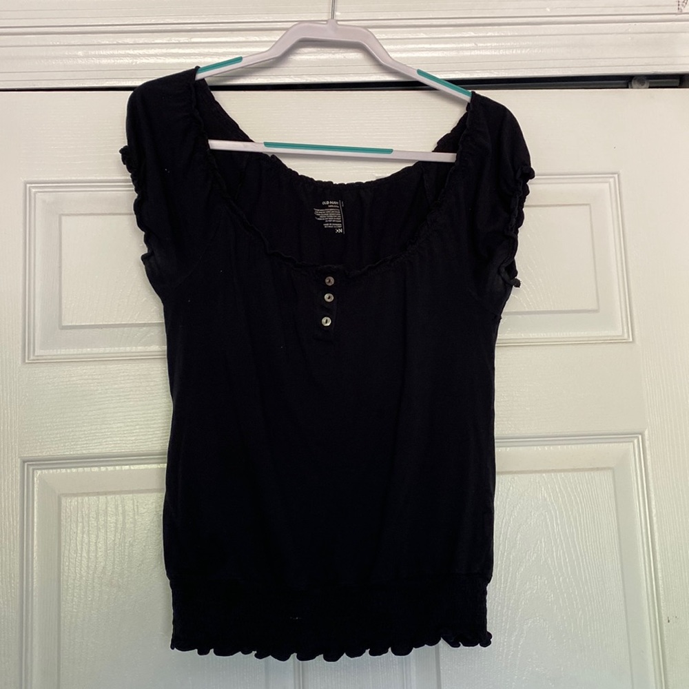 Black Old Navy Ruffle Top